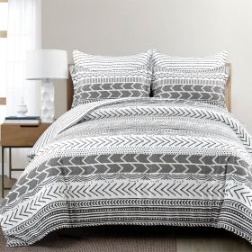 Scandinavian 5 Piece Lightweight Comforter Set Black (size: full/queen)