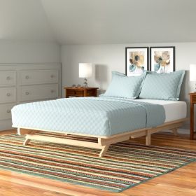Farmhouse Solid Wood Platform Bed Made in USA (size: Full)