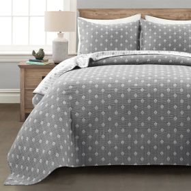 Reversible Cotton Yarn Woven Quilt Set (size: King)