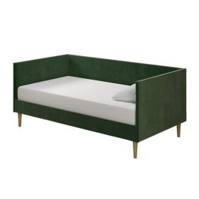Modern Navy Blue Upholstered Daybed (size: Twin)