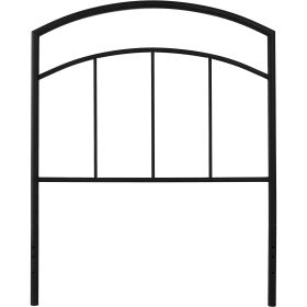 Twin size Transitional Headboard in Textured Black Metal Finish (Color: Black)
