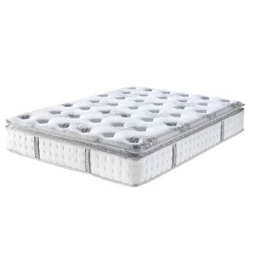 14 inch Medium Firm Pillow Top Hybrid Mattress In A Box (size: Full)