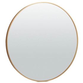 36 Inch Round Bathroom Vanity Wall Mirror Frame (Color: matte gold)