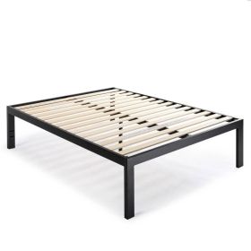 18-Inch Easy Assemble Metal Platform Bed Frame Wooden Slats (size: King)