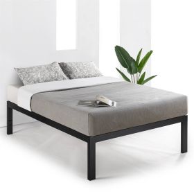 18-Inch Easy Assemble Metal Platform Bed Frame Wooden Slats (size: Twin)