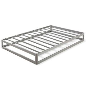 Modern Low Profile Heavy Duty Metal Platform Bed Frame (Color: Grey, size: Twin)