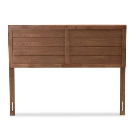 Farmhouse Headboard Wood Finish (Color: rustic brown, size: Full)