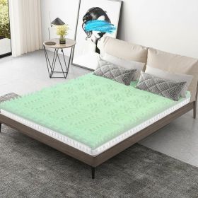 3-inch Thick Green Ergonomic Breathable Air Foam Mattress Topper (size: Queen)