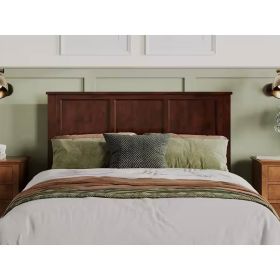 Traditional Style Headboard in Walnut Wood Finish (size: Queen)