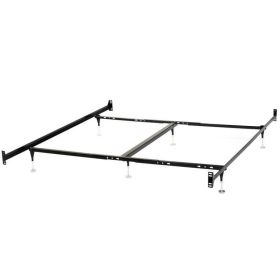 Metal Bed Frame with Headboard and Footboard Brackets (size: Queen)