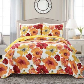 Lightweight Polyester Microfiber Quilt Set (size: full/queen)