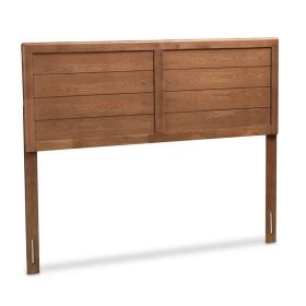 Farmhouse Headboard Wood Finish (Color: rustic brown, size: Queen)