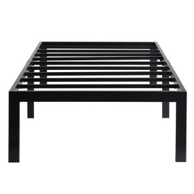 Heavy Duty 18-inch High Rise Metal Platform Bed Frame (size: Twin)
