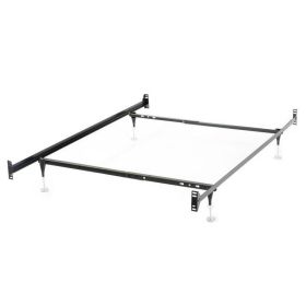 Metal Bed Frame with Headboard and Footboard Brackets (size: twin/full)