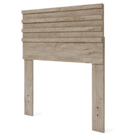 Farmhouse Headboard Wood Finish (Color: rustic natural, size: Twin)