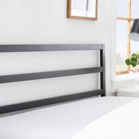 Sturdy Modern Metal Headboard (Color: Black, size: Twin)