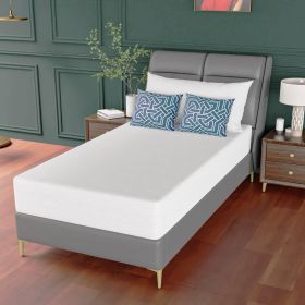 Thick Medium Firm Cool Gel Memory Foam Mattress (size: twin 10-inch)