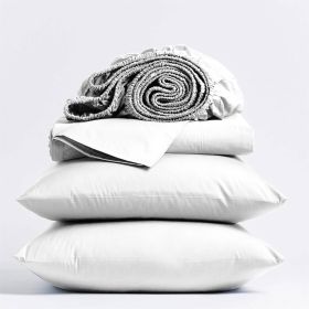 White 100-Percent Certified Organic Cotton Sheet Set (Color: White, size: Full)