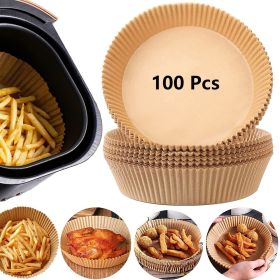 Air Fryer Disposable Paper Liner Non-stick Disposable Liners, 200PCS Air Fryer Disposable Paper Liners, 6.3In Round Air Fryer Parchment Paper (Option: 100PCS)