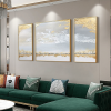 Hand Painted Abstract Gold Foil Art Wall Picture Handmade Golden Sky Landscape Canvas Oil Painting For Living Room Home Decor Living Room hallway