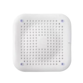 1pc Square Drain Hair Catcher, Hair Filter With Suction Cup, Sink Anti-Clog Filters, Tub Shower Floor Drain Plugs, Easy To Install, Suit For Bath (Color: White)