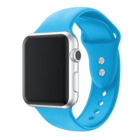 Watch Double Nail Silicone Watch Strap (format: 384041mm, Color: Blue)