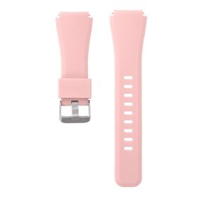 Twill Silicone Strap Monochrome Silicone (Style: 20mm, Color: Soft powder)