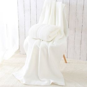 Soft Cotton Extra Large Bath Towel (32-Inch-by-70-Inch) Luxury Bath Sheet (Color: White, size: M)