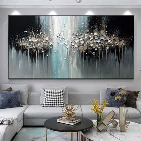 Handmade Oil Painting Abstract Texture Oil Painting On Canvas Large Wall Art Original White Painting Minimalist Art Custom Painting Modern Living Room (size: 70x140CM, Style: 1)