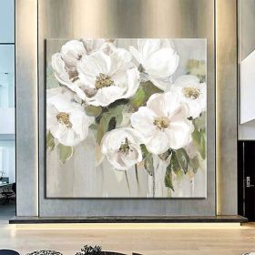 Hand Painted Oil Paintings Hand Painted Wall Art Flower Modern Abstract Living Room Hallway Bedroom Luxurious Decorative Painting (size: 70x70cm, Style: 1)