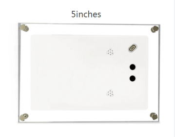 5inches Acrylic Digital Photo Video Frame Battery LCD Touch Screen New (Electrical outlet: UK, Playback method: Horizontal play)