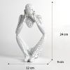 Nordic Art Abstract Thinker Statue Home Crafts Resin Statues Abstract Figure Sculpture Small Ornaments Office Home Desktop Decor