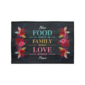 Printed Absorbent & Non-Slip Door Mat - Durable Polyester Carpet with "Kitchen" Design, Ideal for Bathrooms, Hallways, Living Rooms (Color: SJR-45-71-13, size: 17.7*28in/45*71cm)