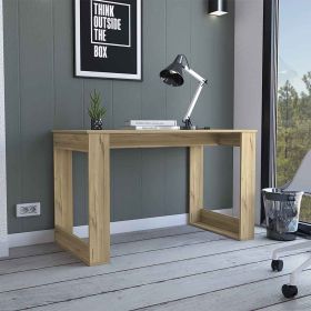 Melb Writing Desk with Ample Workstation and Sturdy Legs (Color: Light Oak)
