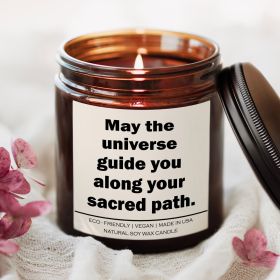 May the universe guide you along your sacred path Candle (Scent: Vanilla Bean)