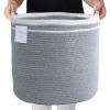 Large Recycled Cotton Rope Basket Blanket Storage Basket Pillows Toys Towels Laundry and Living Room Organization 15.8x13.8 Inches Eco friendly & Deco