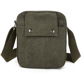 Unisex Crossbody Bags Canvas Phone Tablet PC Shoulder Bag Credit Card Key Messenger Purse (Color: Green)