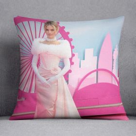 Margot Robbie at the Barbie premiere Cushion (Insert: Without Insert, size: 14" X 14")