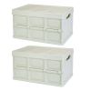 Collapsible Storage Bins With Dustproof Lid Waterproof Interior Bag Handle Stackable Storage Box Container Utility Organizer Crate For Camping Fishing