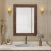 Solid Wood Frame Flat Bathroom Mirror-Small