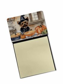NEW Yorkie Fall Kitchen Pumpkins Sticky Note Holder Refillable Dispenser Self-Sticky Note Pads, Memo Pads Blank Desk Accessories (Default: Default)