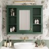 35'' x 27.5'' Medicine Cabinet, Wall Mounted Bathroom Storage Cabinet, Modern Bathroom Wall Cabinet with Mirror