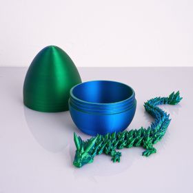 2-Pack 3D Print Dragon Eggs, Creative Easter Gifts (Color: Purple & Green Egg)