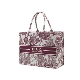 MKF Collection Adorabella Tote Bag Elegant with Versatile and Luxe Gold Accents by Mia K (Material: Vegan Leather, Color: Red)
