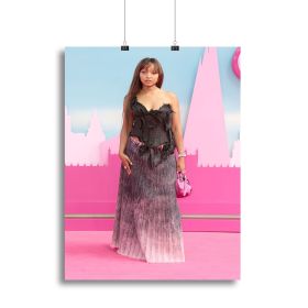 PinkPantheress at the Barbie premiere Canvas Print or Poster (type: Standard Framed Canvas Print, size: 32" x 24" / 80cm x 60cm approx)