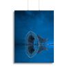 Blue Sculpture Reflected In The Sea Canvas Print or Poster