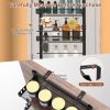 10LBS Loading 6-Tier Over the Door Pantry Organizer, Large Metal Door Spice Rack