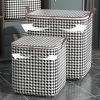 1pc Clothes Storage Bag; Foldable Fabric Storage Bag; Large Capacity Waterproof Moisture-proof Cotton Quilt Storage Bag; Home Organization And Storage