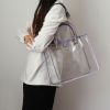 MKF Collection Diva PVC Tote Bag with Tweed Bucket Bag by Mia K.