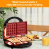 Electric Sandwich Maker Waffle Panini Press Grill with Removable Non-Stick Plates Double-Sided Heating Cool Touch Handle For Breakfast Steak Toaster B